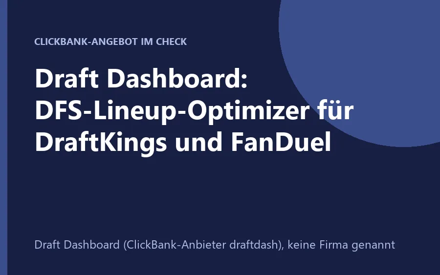 Draft Dashboard DFS-Lineup-Optimizer