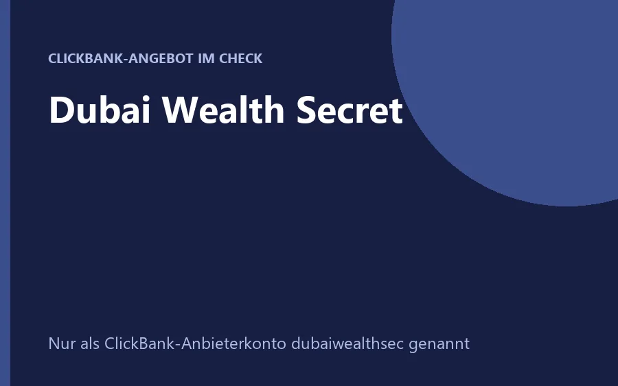 Produktbild der Dubai-Wealth-Secret-Audiodatei