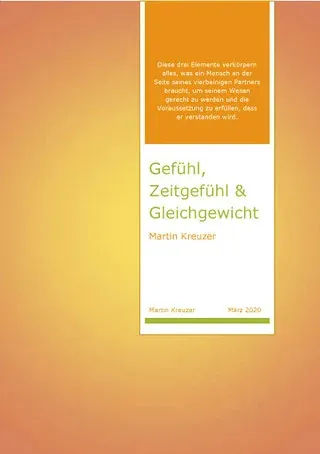 Produktbild E-Book: Gefühl, Zeitgefühl und Gleichgewicht