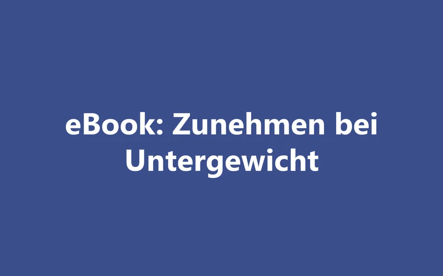 Produktbild eBook Zunehmen bei Untergewicht