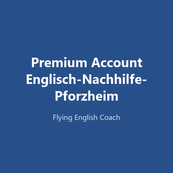 Produktbild Premium Account Englisch-Nachhilfe-Pforzheim (Flying English Coach)