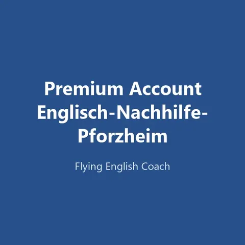 Produktbild Premium Account Englisch-Nachhilfe-Pforzheim (Flying English Coach)