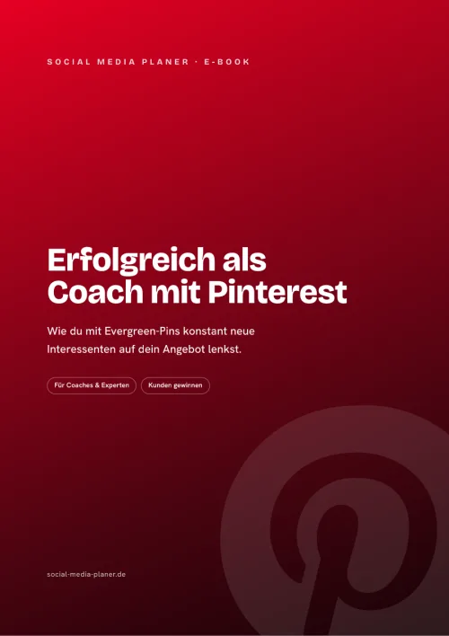 Cover des E-Books Erfolgreich als Coach mit Pinterest von Social Media Planer
