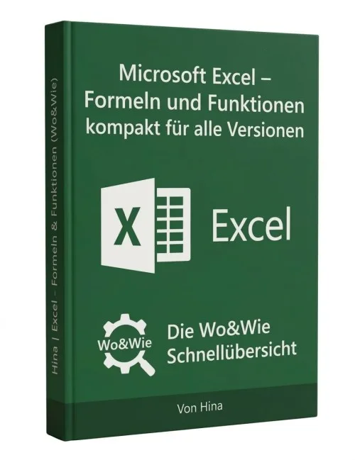 Buchcover „Microsoft Excel – Formeln und Funktionen kompakt für alle Versionen“, Die Wo&Wie Schnellübersicht
