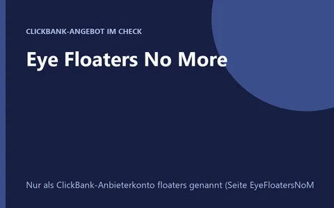 Titelbanner Eye Floaters No More