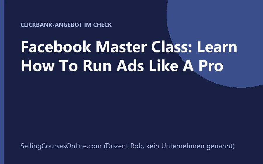 Produktbild Facebook Master Class