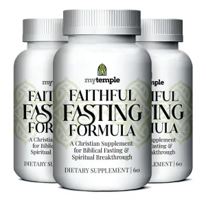 Flaschen Faithful Fasting Formula, Nahrungsergänzung zum Fasten