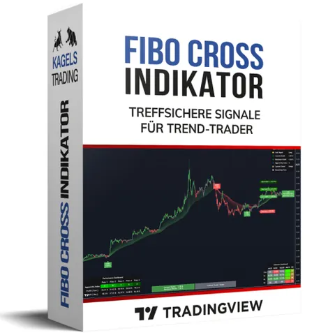 Produktbild des Fibo Cross Signal Indikators für TradingView von Kagels Trading