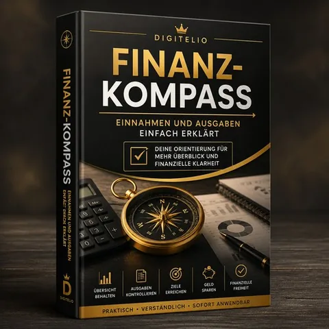 Produktbild Finanz-Kompass, PDF-Leitfaden für Einnahmen und Ausgaben
