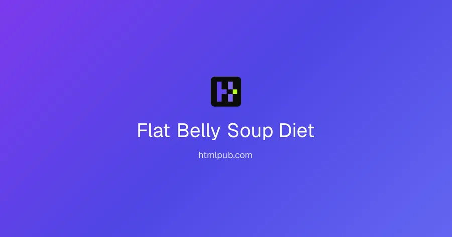 Flat Belly Soup Diet, Titelbild des digitalen Guides