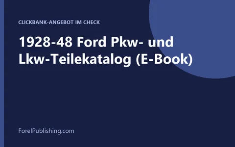 Cover des E-Books 1928-48 Ford Teilekatalog