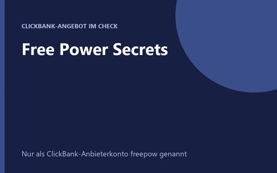 Anleitungen Free Power Secrets zum Bau eines Treibstoff-Generators
