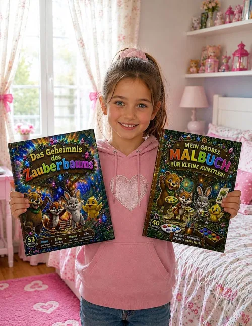 Produktbild Das Geheimnis des Zauberbaums, digitales Kinder- und Ausmalbuch