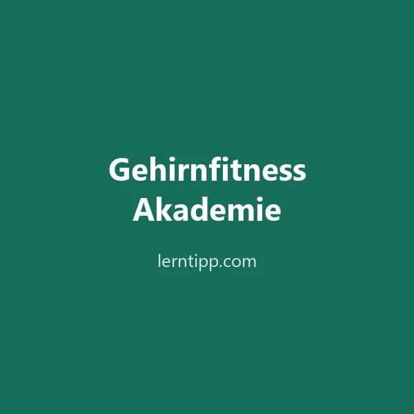 Produktbild Gehirnfitness Akademie (lerntipp.com)