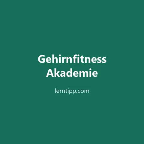 Produktbild Gehirnfitness Akademie (lerntipp.com)