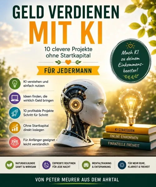 Buchcover Geld verdienen mit KI, 10 clevere Projekte ohne Startkapital