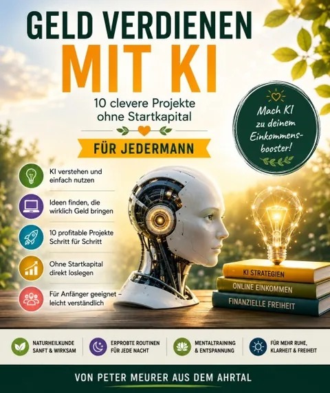Buchcover Geld verdienen mit KI, 10 clevere Projekte ohne Startkapital