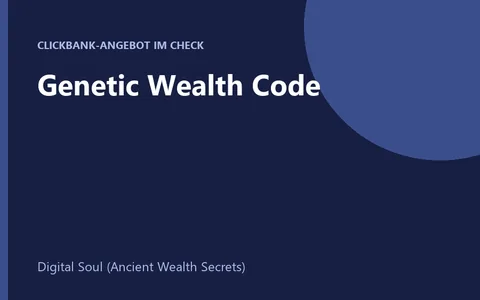 Verkaufsseite von Genetic Wealth Code