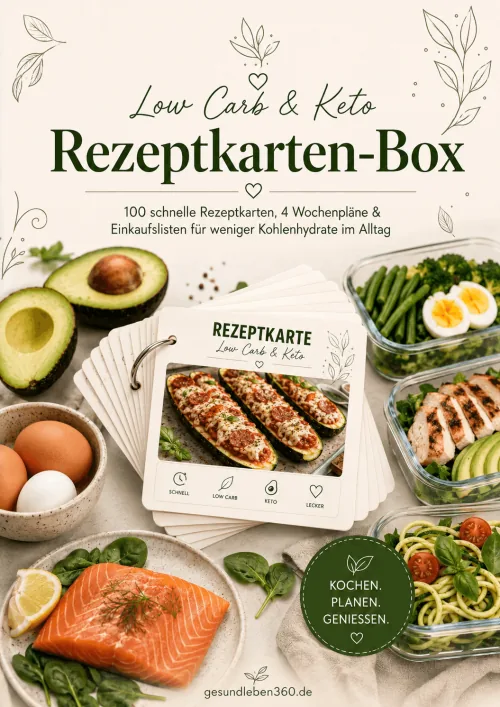 Produktbild Low Carb und Keto Rezeptkarten-Box