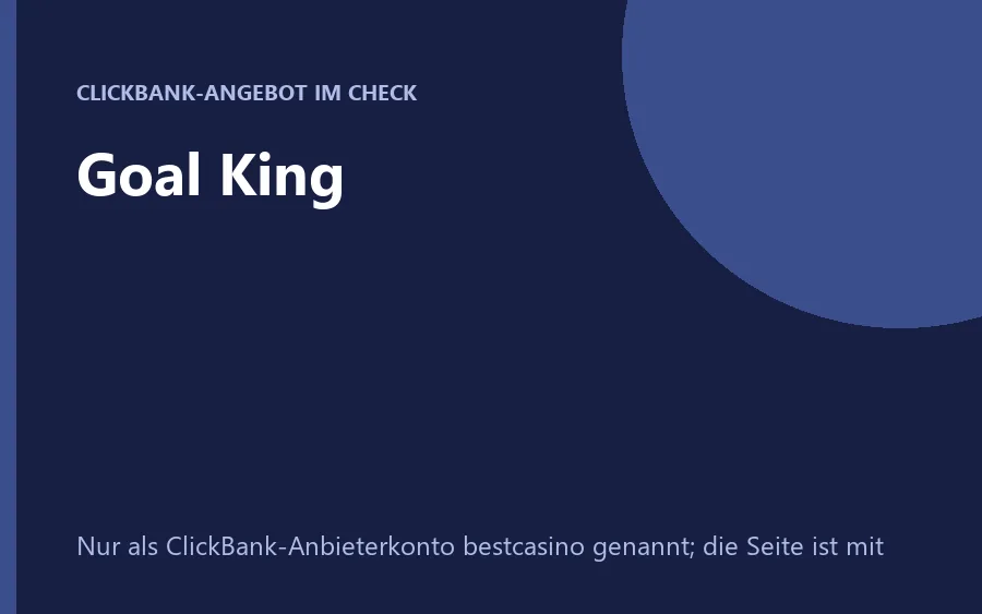 Fußballwetten-Tippdienst Goal King per E-Mail