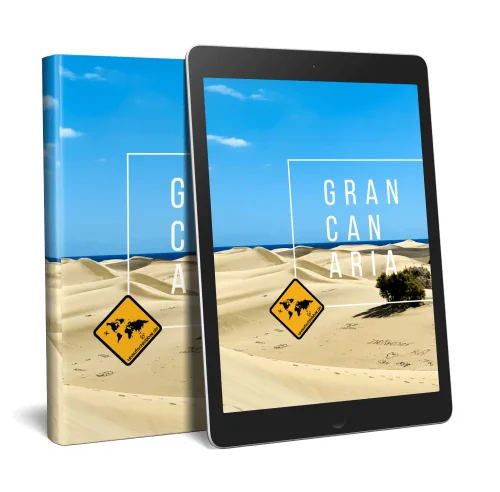 Cover des Gran Canaria Bildbands auf Tablet
