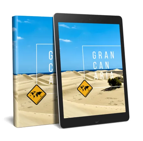 Cover des Gran Canaria Bildbands auf Tablet