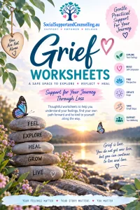 Cover des PDF-Arbeitsbuchs Grief Worksheets