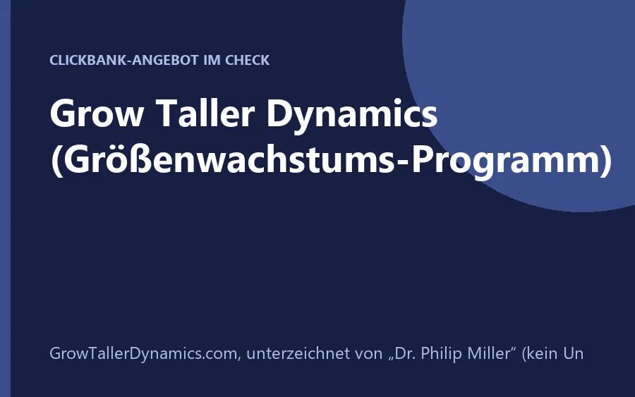 Produktbild Grow Taller Dynamics