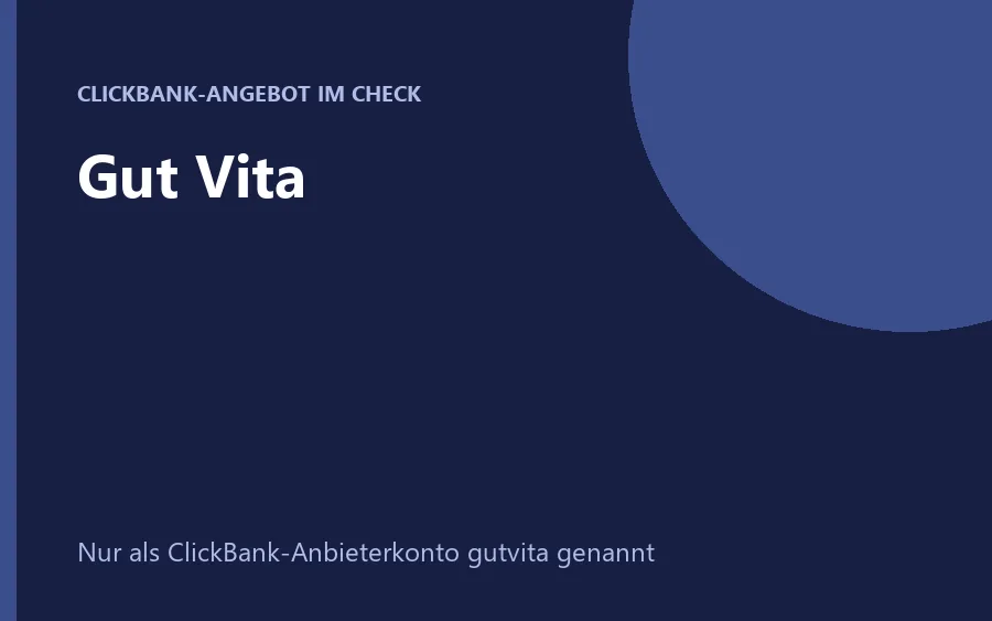 Gut Vita Flasche und Bestellseite mit Bonusartikeln