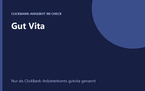 Gut Vita Flasche und Bestellseite mit Bonusartikeln