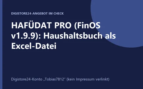 Produktbild HAFÜDAT PRO FinOS Haushaltsbuch