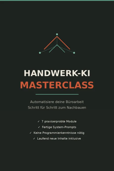Produktbild Handwerk-KI Masterclass von Dachdeckermeister Daniel Lietmann
