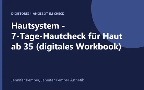 Hautsystem digitales Workbook 7-Tage-Hautcheck für Haut ab 35