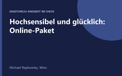 Produktbild des Online-Pakets Hochsensibel und glücklich