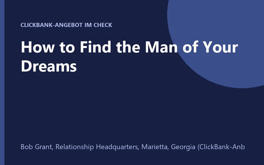 Seite des E-Books How to Find the Man of Your Dreams