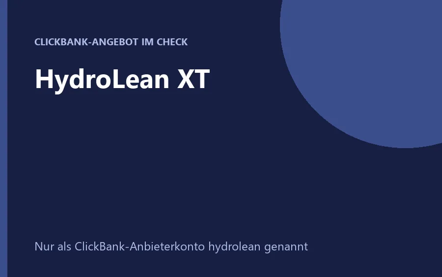 Flasche des Brausepräparats HydroLean XT
