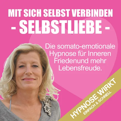 Titelbild des Onlinekurses Selbstliebe auf pinkem Hintergrund mit Herz