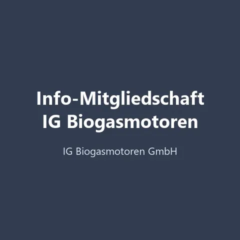 Produktbild Info-Mitgliedschaft IG Biogasmotoren (Abo)