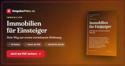 Titelbild des Ratgebers Immobilien für Einsteiger von RatgeberPlatz mit Buchcover
