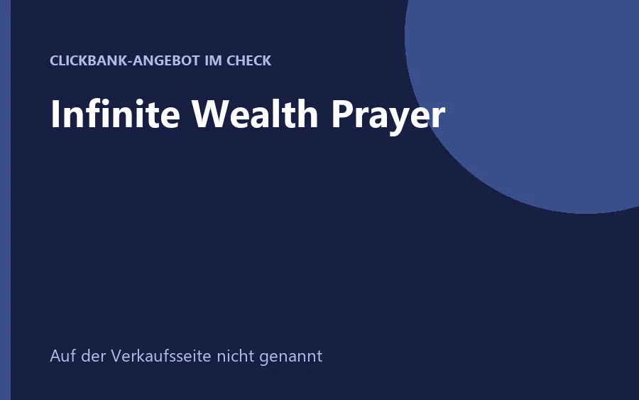 Infinite Wealth Prayer digitales Audio
