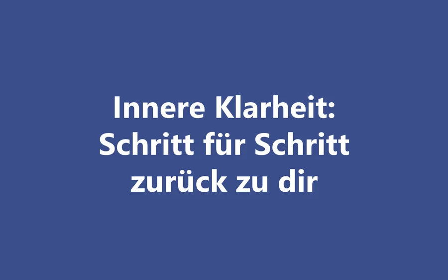 Produktbild Kurs Innere Klarheit