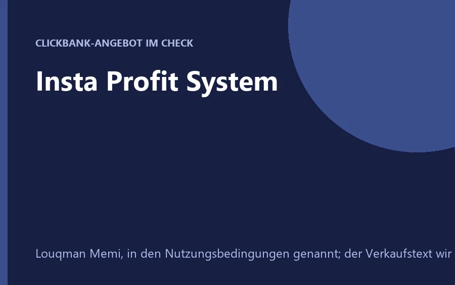 Produktbild Insta Profit System