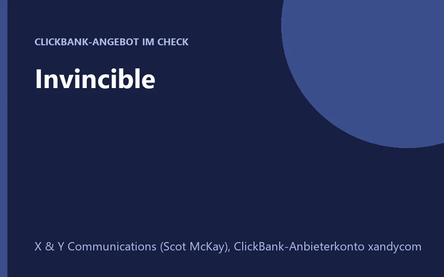 Audioprogramm Invincible von Scot McKay
