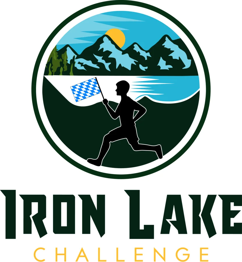 Sammlermedaille der Iron Lake Challenge Bavaria mit Rautenband