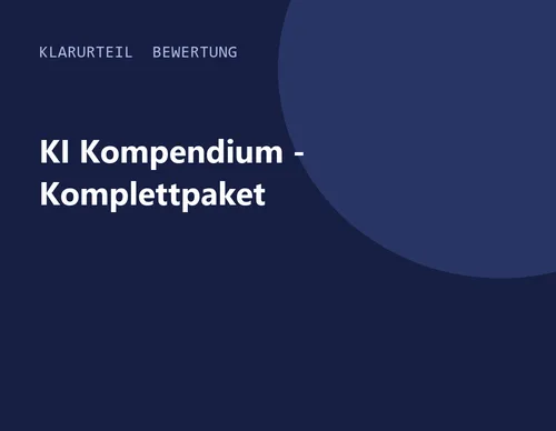 Titelgrafik von Klarurteil zur Bewertung von KI Kompendium - Komplettpaket