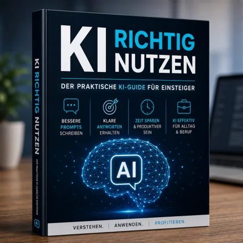 Cover des PDF-Guides KI richtig nutzen für Einsteiger