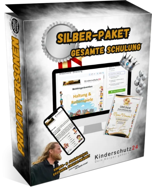 Produktbox Silber-Paket Gesamte Schulung für Privatpersonen von Kinderschutz24