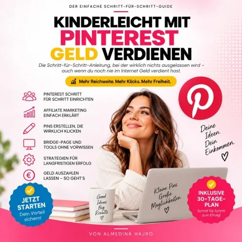 Cover des E-Books Kinderleicht mit Pinterest Geld verdienen