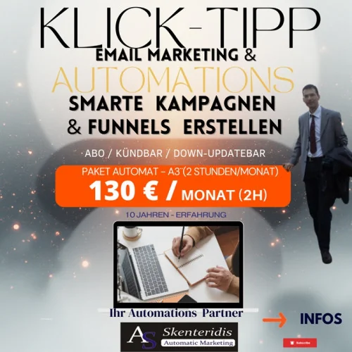 Produktbild Klick-Tipp Betreuung Paket Automat A3 (2 Stunden monatlich)