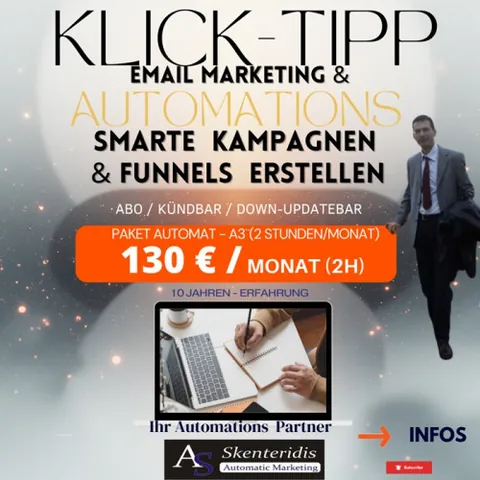 Produktbild Klick-Tipp Betreuung Paket Automat A3 (2 Stunden monatlich)